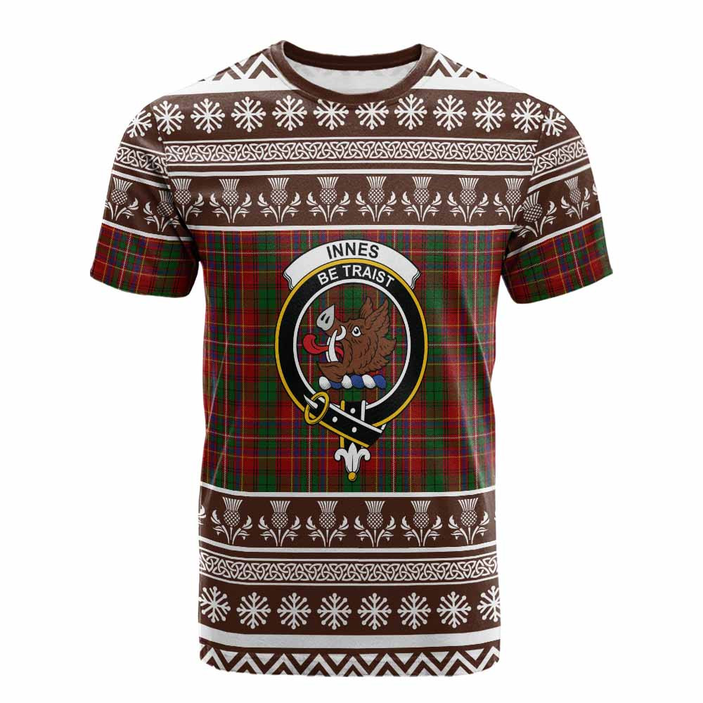 ScotsTee Shop Scottish Innes Clan Tartan Christmas Ugly T-shirt Family Crest