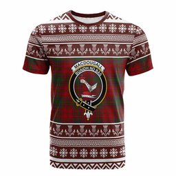 ScotsTee Shop Scottish MacDougall (McDougall) Clan Tartan Christmas Ugly T-shirt Family Crest