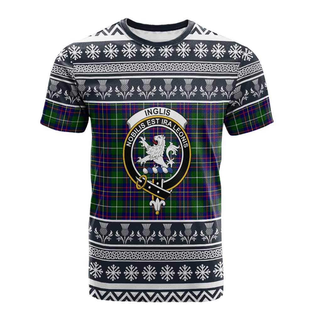 ScotsTee Shop Scottish Inglis Clan Tartan Christmas Ugly T-shirt Family Crest