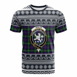 ScotsTee Shop Scottish Inglis Clan Tartan Christmas Ugly T-shirt Family Crest
