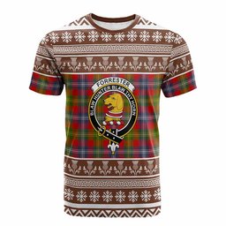 ScotsTee Shop Scottish Forrester (Foster) Clan Tartan Christmas Ugly T-shirt Family Crest