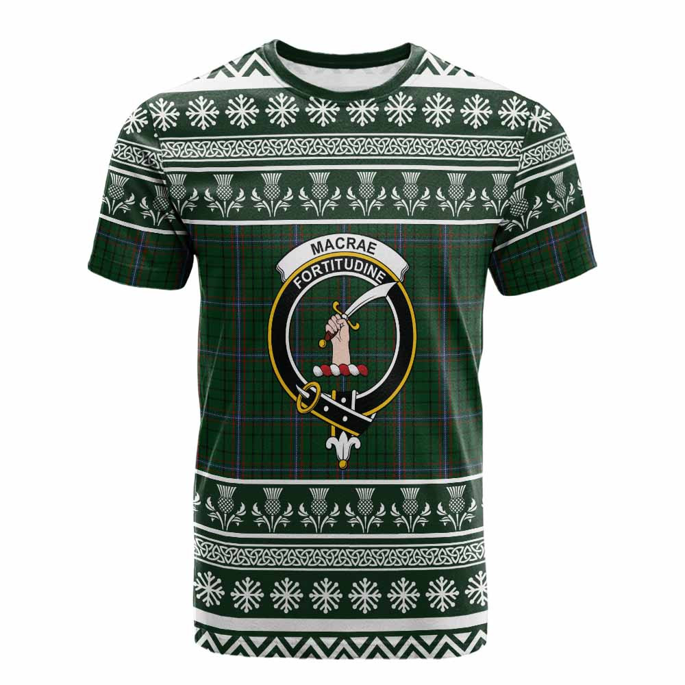 ScotsTee Shop Scottish MacRae (McRae) Clan Tartan Christmas Ugly T-shirt Family Crest