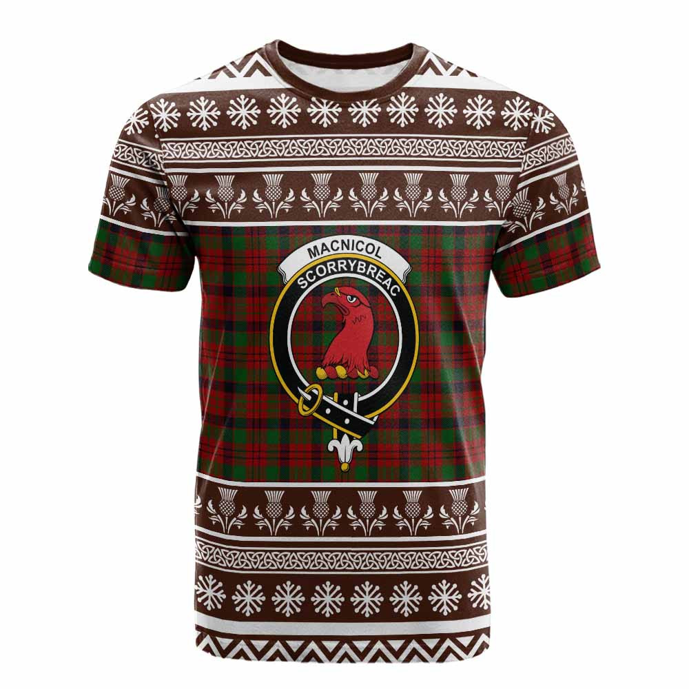 ScotsTee Shop Scottish MacNicol (McNicol) Clan Tartan Christmas Ugly T-shirt Family Crest
