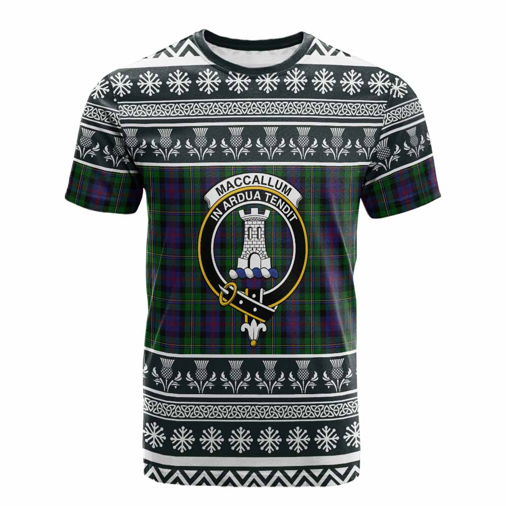 ScotsTee Shop Scottish MacCallum (McCallum) Clan Tartan Christmas Ugly T-shirt Family Crest