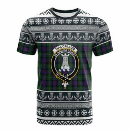 ScotsTee Shop Scottish MacCallum (McCallum) Clan Tartan Christmas Ugly T-shirt Family Crest