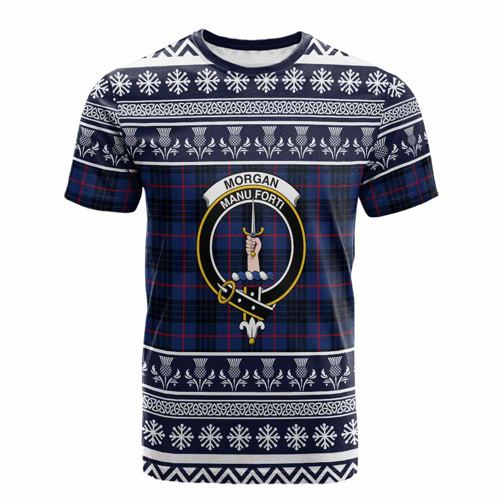 ScotsTee Shop Scottish Morgan Clan Tartan Christmas Ugly T-shirt Family Crest