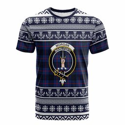 ScotsTee Shop Scottish Morgan Clan Tartan Christmas Ugly T-shirt Family Crest