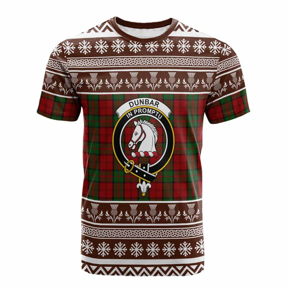 ScotsTee Shop Scottish Dunbar Clan Tartan Christmas Ugly T-shirt Family Crest
