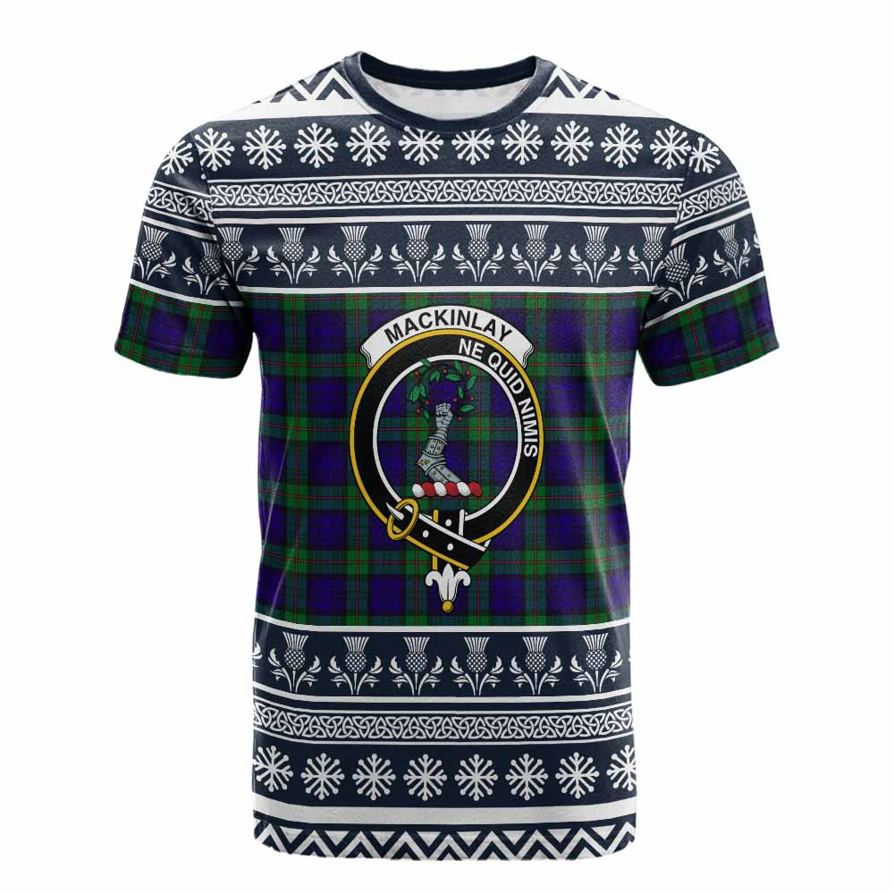 ScotsTee Shop Scottish MacKinlay (McKinlay) Clan Tartan Christmas Ugly T-shirt Family Crest
