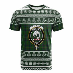 ScotsTee Shop Scottish Kennedy Clan Tartan Christmas Ugly T-shirt Family Crest