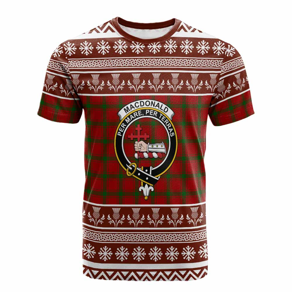 ScotsTee Shop Scottish MacDonald (McDonald) of Sleat Clan Tartan Christmas Ugly T-shirt Family Crest