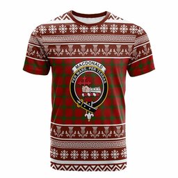 ScotsTee Shop Scottish MacDonald (McDonald) of Sleat Clan Tartan Christmas Ugly T-shirt Family Crest