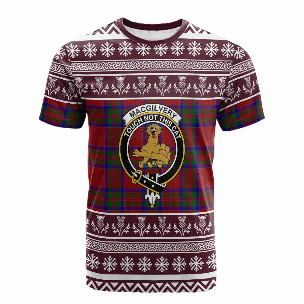 ScotsTee Shop Scottish MacGilvery (McGilvery) Clan Tartan Christmas Ugly T-shirt Family Crest