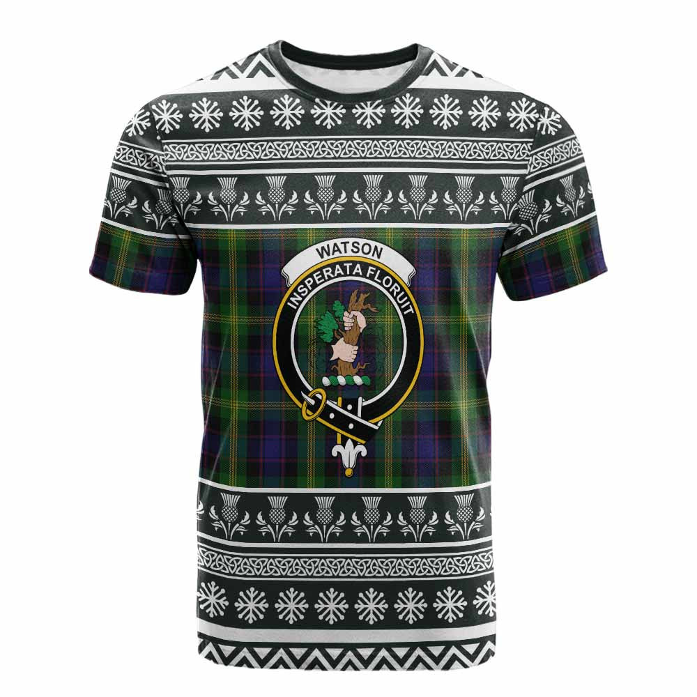 ScotsTee Shop Scottish Watson Clan Tartan Christmas Ugly T-shirt Family Crest