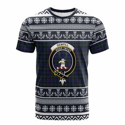 ScotsTee Shop Scottish Sempill (Semple) Clan Tartan Christmas Ugly T-shirt Family Crest