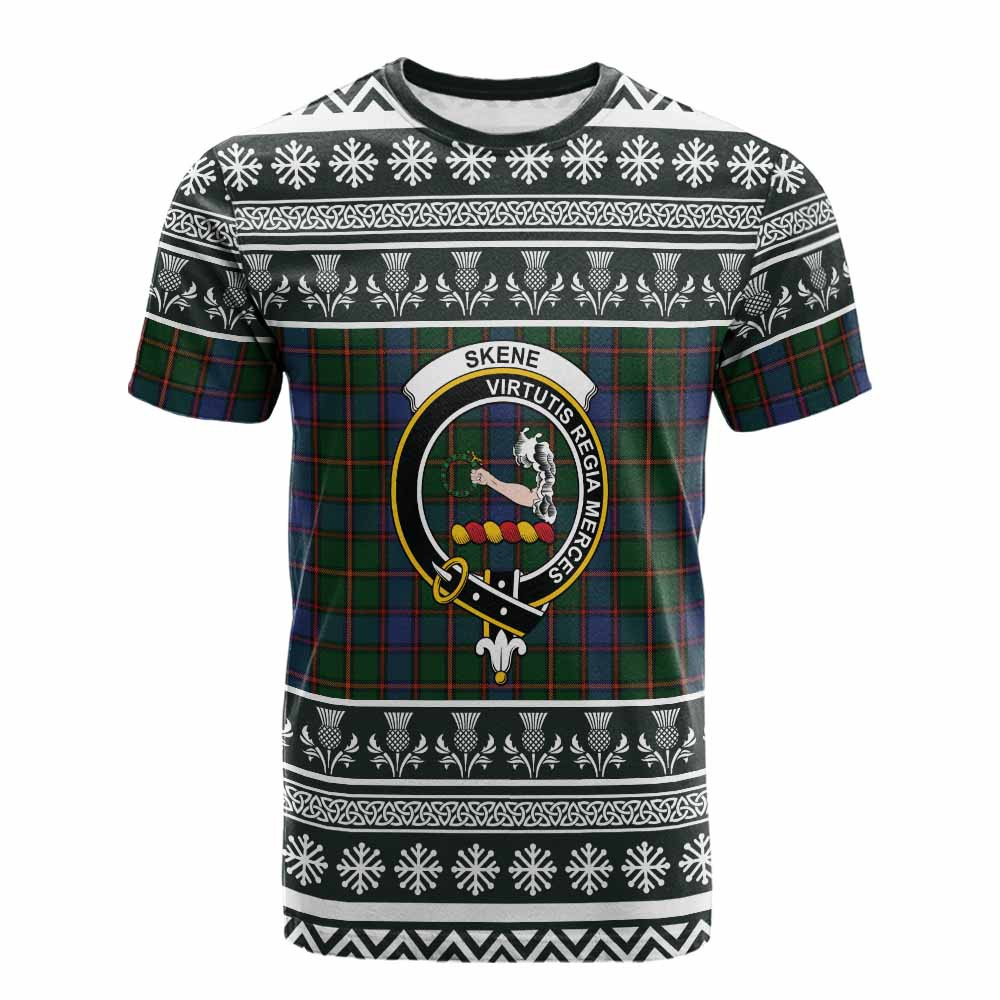 ScotsTee Shop Scottish Skene Clan Tartan Christmas Ugly T-shirt Family Crest