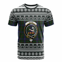 ScotsTee Shop Scottish Skene Clan Tartan Christmas Ugly T-shirt Family Crest