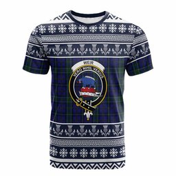 ScotsTee Shop Scottish Weir Clan Tartan Christmas Ugly T-shirt Family Crest