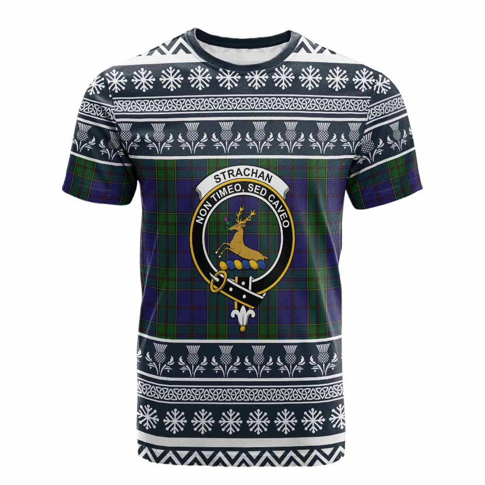 ScotsTee Shop Scottish Strachan Clan Tartan Christmas Ugly T-shirt Family Crest