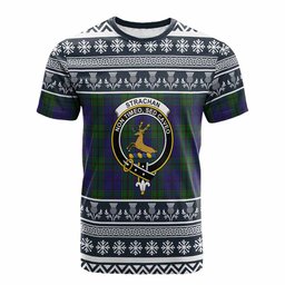 ScotsTee Shop Scottish Strachan Clan Tartan Christmas Ugly T-shirt Family Crest