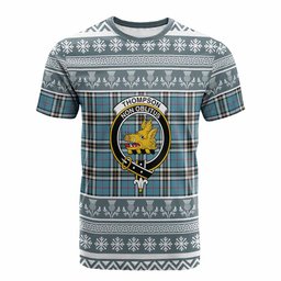 ScotsTee Shop Scottish Thompson (Thomson) Clan Tartan Christmas Ugly T-shirt Family Crest