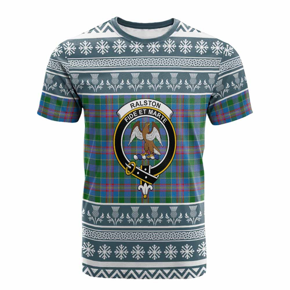 ScotsTee Shop Scottish Ralston Clan Tartan Christmas Ugly T-shirt Family Crest