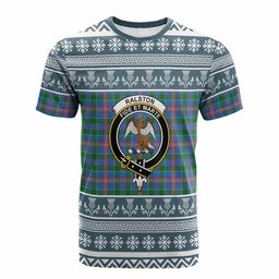 ScotsTee Shop Scottish Ralston Clan Tartan Christmas Ugly T-shirt Family Crest