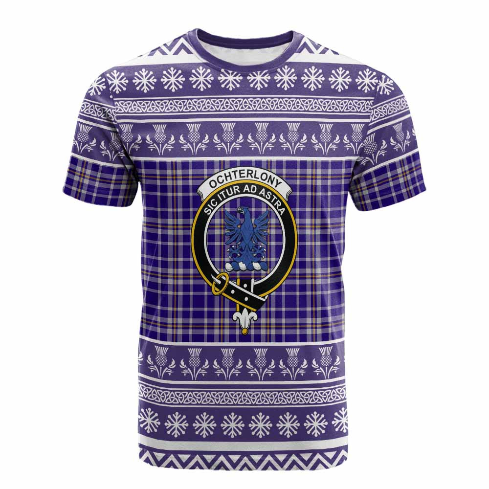 ScotsTee Shop Scottish Ochterlony Clan Tartan Christmas Ugly T-shirt Family Crest