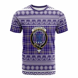 ScotsTee Shop Scottish Ochterlony Clan Tartan Christmas Ugly T-shirt Family Crest