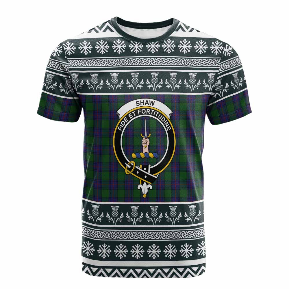 ScotsTee Shop Scottish Shaw Clan Tartan Christmas Ugly T-shirt Family Crest