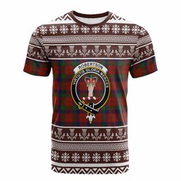 ScotsTee Shop Scottish Robertson Clan Tartan Christmas Ugly T-shirt Family Crest