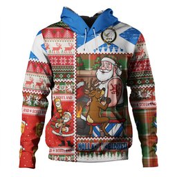 ScotsTee Shop Scottish Brisbane Ancient Clan Crest Tartan Hoodie Santa Tattoo Christmas Comic Patchwork Style