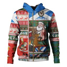 ScotsTee Shop Scottish Agnew (MacAgnew) Ancient Clan Crest Tartan Hoodie Santa Tattoo Christmas Comic Patchwork Style