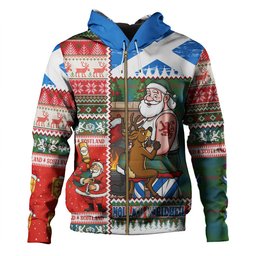 ScotsTee Shop Scottish Agnew (MacAgnew) Ancient Clan Crest Tartan Hoodie Santa Tattoo Christmas Comic Patchwork Style