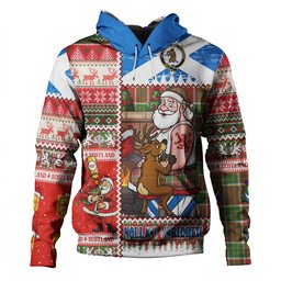 ScotsTee Shop Scottish Blackie Ancient Clan Crest Tartan Hoodie Santa Tattoo Christmas Comic Patchwork Style