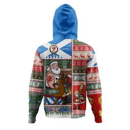 ScotsTee Shop Scottish Currie Modern Clan Crest Tartan Hoodie Santa Tattoo Christmas Comic Patchwork Style