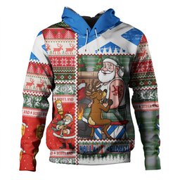 ScotsTee Shop Scottish Currie Modern Clan Crest Tartan Hoodie Santa Tattoo Christmas Comic Patchwork Style