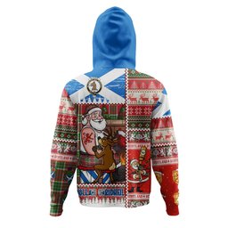 ScotsTee Shop Scottish Blackie Modern Clan Crest Tartan Hoodie Santa Tattoo Christmas Comic Patchwork Style
