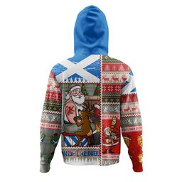 ScotsTee Shop Scottish Currie Weathered Clan Crest Tartan Hoodie Santa Tattoo Christmas Comic Patchwork Style