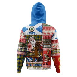 ScotsTee Shop Scottish Carlisle (Carlill) Modern Clan Crest Tartan Hoodie Santa Tattoo Christmas Comic Patchwork Style