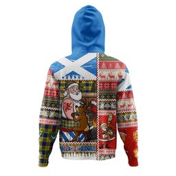 ScotsTee Shop Scottish Carlisle (Carlill) Modern Clan Crest Tartan Hoodie Santa Tattoo Christmas Comic Patchwork Style