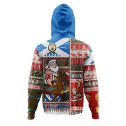 ScotsTee Shop Scottish Forrester Ancient Clan Crest Tartan Hoodie Santa Tattoo Christmas Comic Patchwork Style