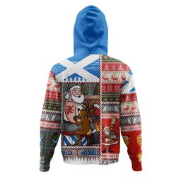 ScotsTee Shop Scottish Gayre Weathered Clan Crest Tartan Hoodie Santa Tattoo Christmas Comic Patchwork Style