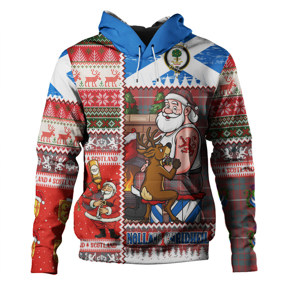 ScotsTee Shop Scottish Hamilton Weathered Clan Crest Tartan Hoodie Santa Tattoo Christmas Comic Patchwork Style