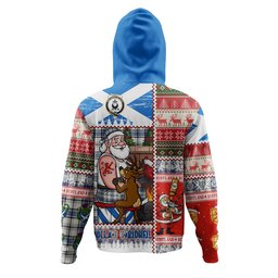 ScotsTee Shop Scottish Haney Modern Clan Crest Tartan Hoodie Santa Tattoo Christmas Comic Patchwork Style
