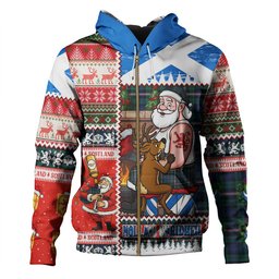 ScotsTee Shop Scottish Gammell Modern Clan Crest Tartan Hoodie Santa Tattoo Christmas Comic Patchwork Style