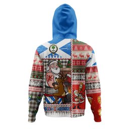 ScotsTee Shop Scottish Hogg Ancient Clan Crest Tartan Hoodie Santa Tattoo Christmas Comic Patchwork Style