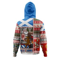 ScotsTee Shop Scottish Hogg Ancient Clan Crest Tartan Hoodie Santa Tattoo Christmas Comic Patchwork Style
