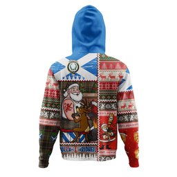 ScotsTee Shop Scottish MacArthur Weathered Clan Crest Tartan Hoodie Santa Tattoo Christmas Comic Patchwork Style