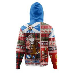 ScotsTee Shop Scottish MacDuff Modern Clan Crest Tartan Hoodie Santa Tattoo Christmas Comic Patchwork Style